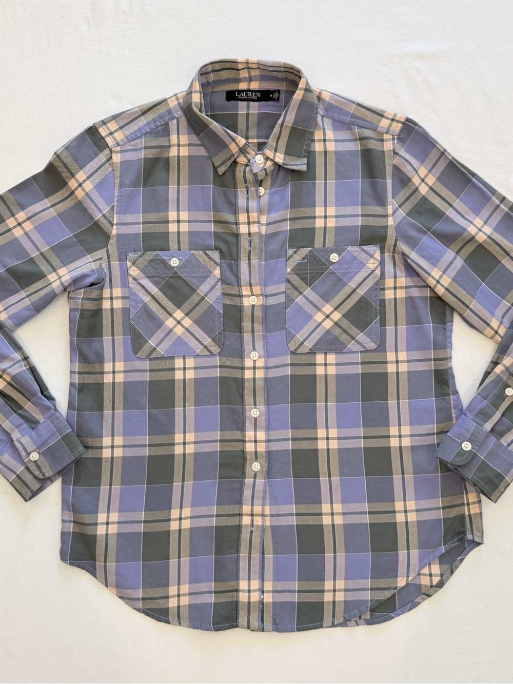 Lauren Ralph Lauren M Plaid Button Down Long Sleeve